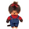 Кукла Monchhichi Девочка в комбинезоне и красной футболке, 20 см, 243570 - изображение