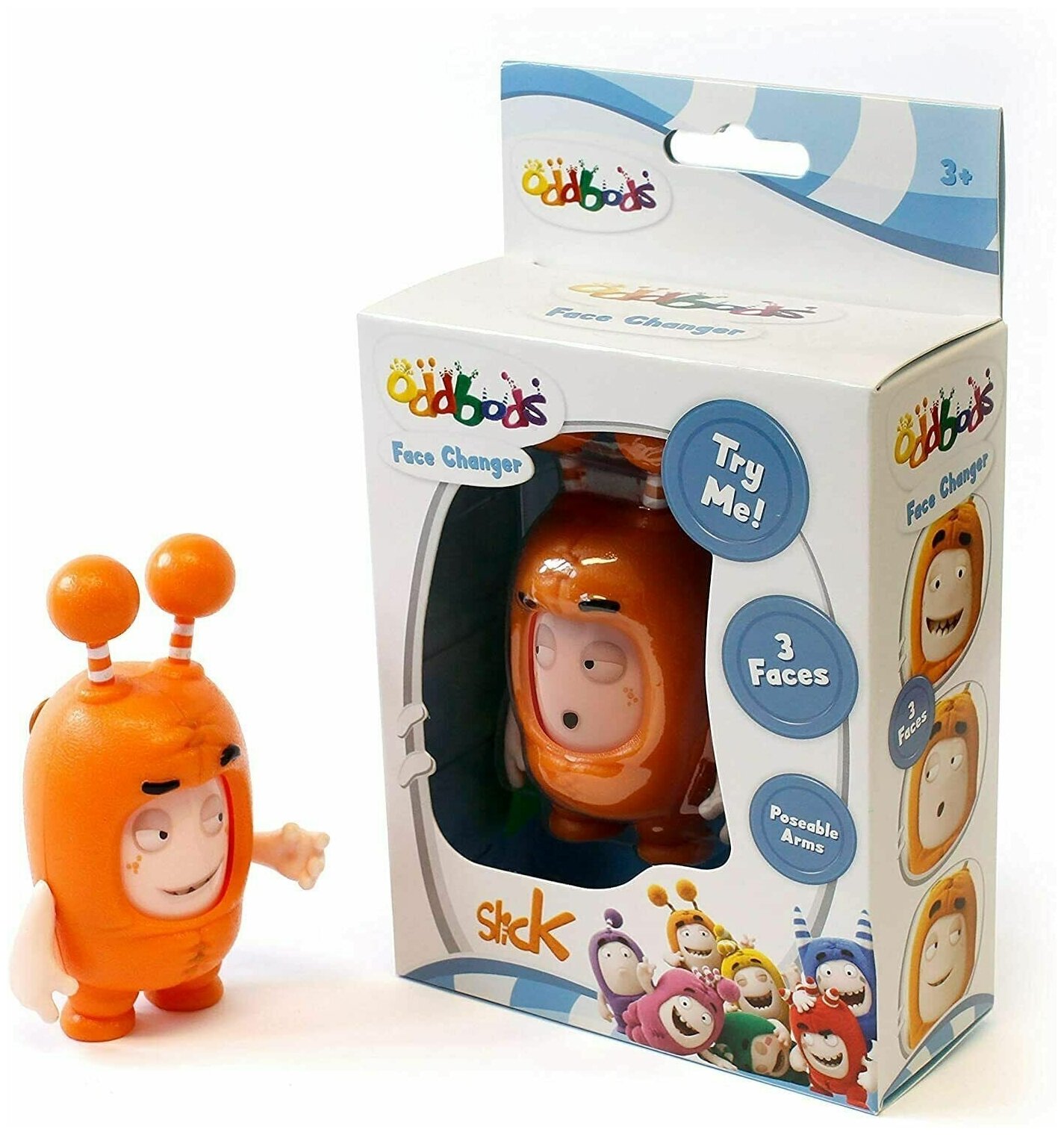 Фигурка Слик (Чуддики) меняющиеся эмоции 8,5 см Oddbods SLICK Face Changer AF8501S