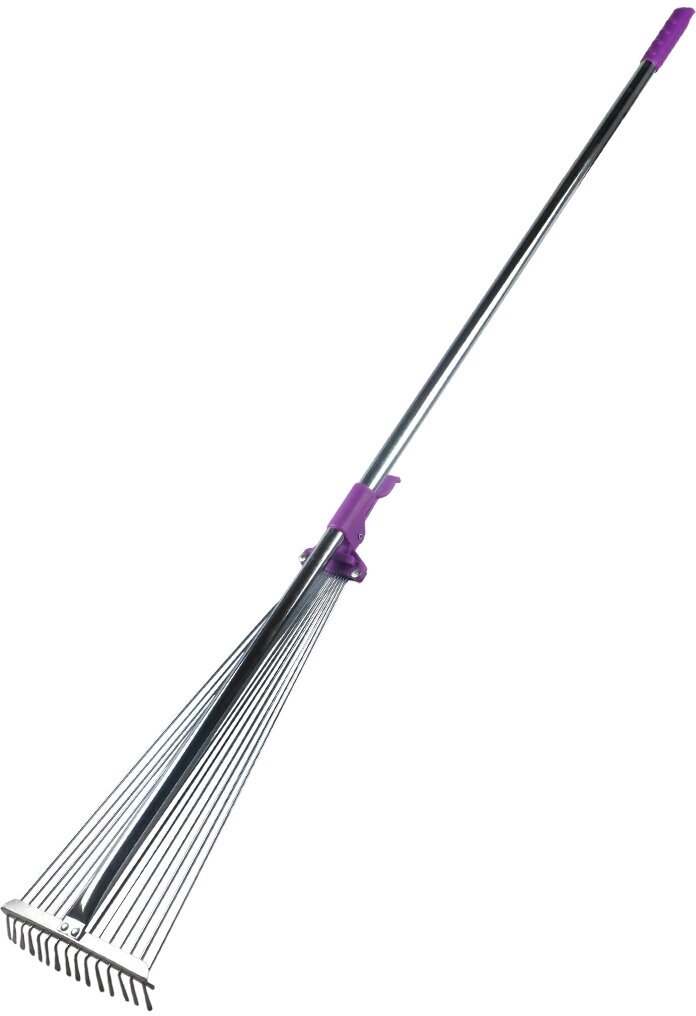 Грабли веерные Don Gazon, проволочные, регулируемые, с металлической ручкой 120-154 см