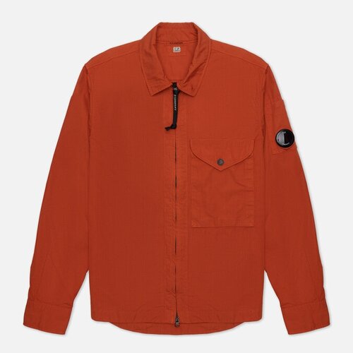 фото Мужская рубашка c.p. company rip stop pocket оранжевый, размер s