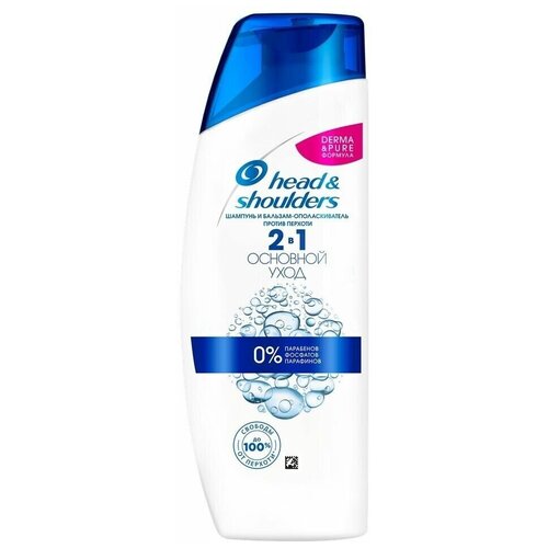 Head & Shoulders 2в1 Основной уход, Шампунь против перхоти, 400 мл