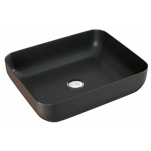 Раковина накладная SHELL-0619 Black Matt (515*400*130)