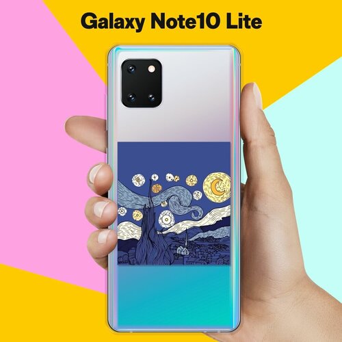 Силиконовый чехол Ночь на Samsung Galaxy Note 10 Lite силиконовый чехол с принтом lovely fingerprints для samsung galaxy note 10 lite самсунг ноут 10 лайт