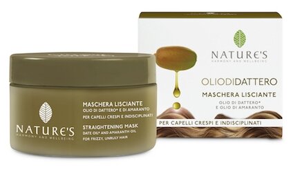 Natures OLIO DI DATTERO Straightening Mask with Organic Date oil anche Amaranth Маска для волос выпрямляющая, 200 мл