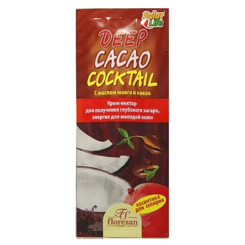 Купить Крем для загара в солярии Floresan Deep cacao cocktail для получения глубокого загара 15 мл