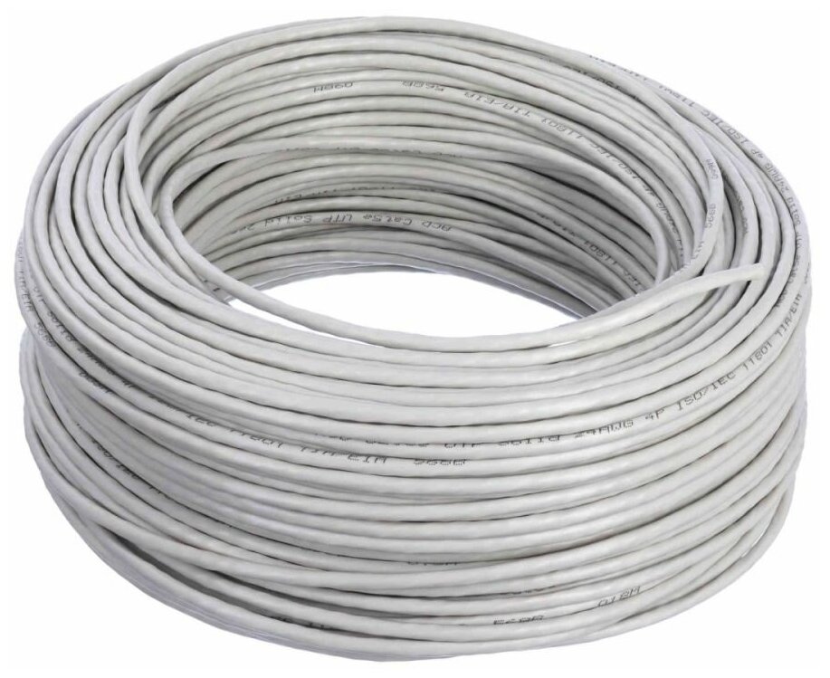 Кабель ACD-LBU5E-3HA (ACD-LBU5E-3HA) Cat5e UTP 24AWG 4Pair Solid type 0.50мм CCA(25%), LSZH,305м бухта, Серый (741968)