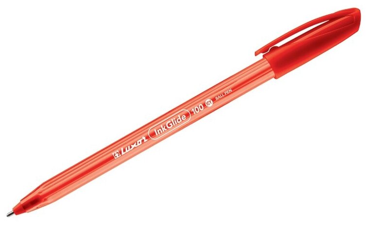 Ручка шариковая Luxor InkGlide 100 Icy (0.5мм, красный цвет чернил) 1шт. (16703/12 Bx)