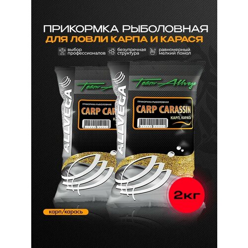 Прикормка рыболовная ALLVEGA Team Allvega карп, карась Набор из 2 шт.
