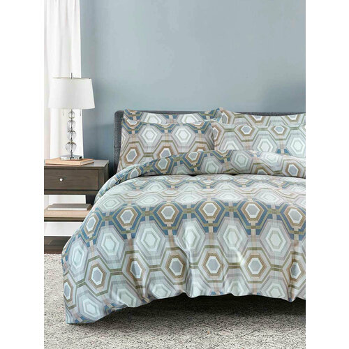 фото Комплект постельного белья семейный pappel grey geometric