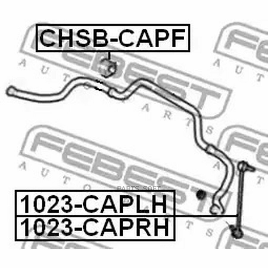 Стойка стабилизатора Chevrolet Captiva 06-18; Opel Antara 06-15, Mokka 12- переднего правая \ FEBEST 1023-CAPRH FEBEST 1023CAPRH | цена за 1 шт