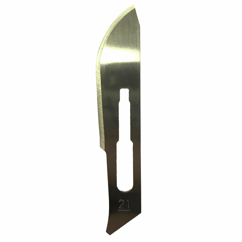 Лезвие для скальпеля стер. из нерж. стали р-21 CERTUS 100шт/уп, 1365988