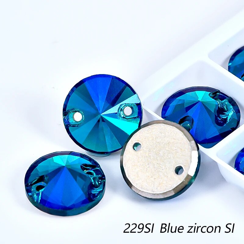 Стразы синие 12 мм 229SI Blue zircon SI