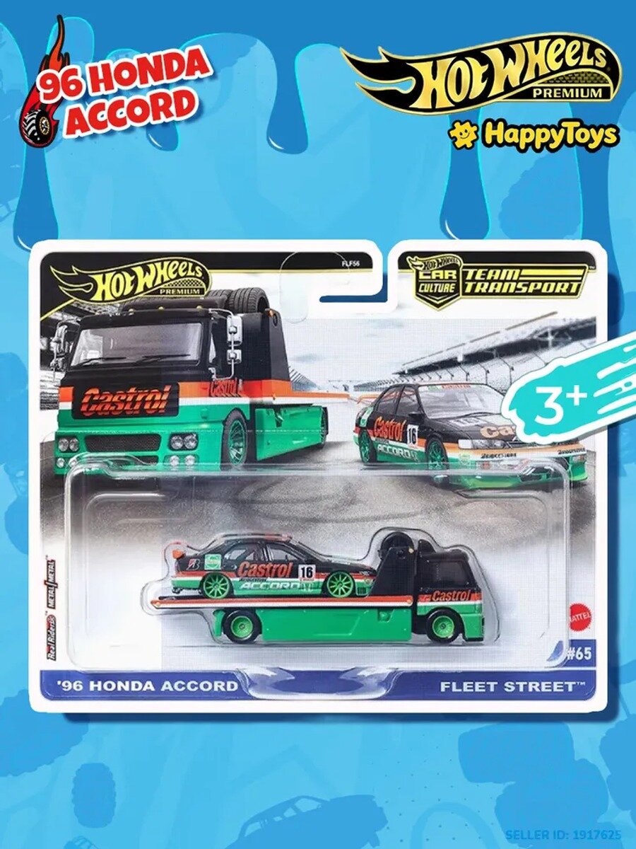 Mattel HotWheels Машинка Транспортный флот Маленькая модель автомобиля FLF56 Honda Racing
