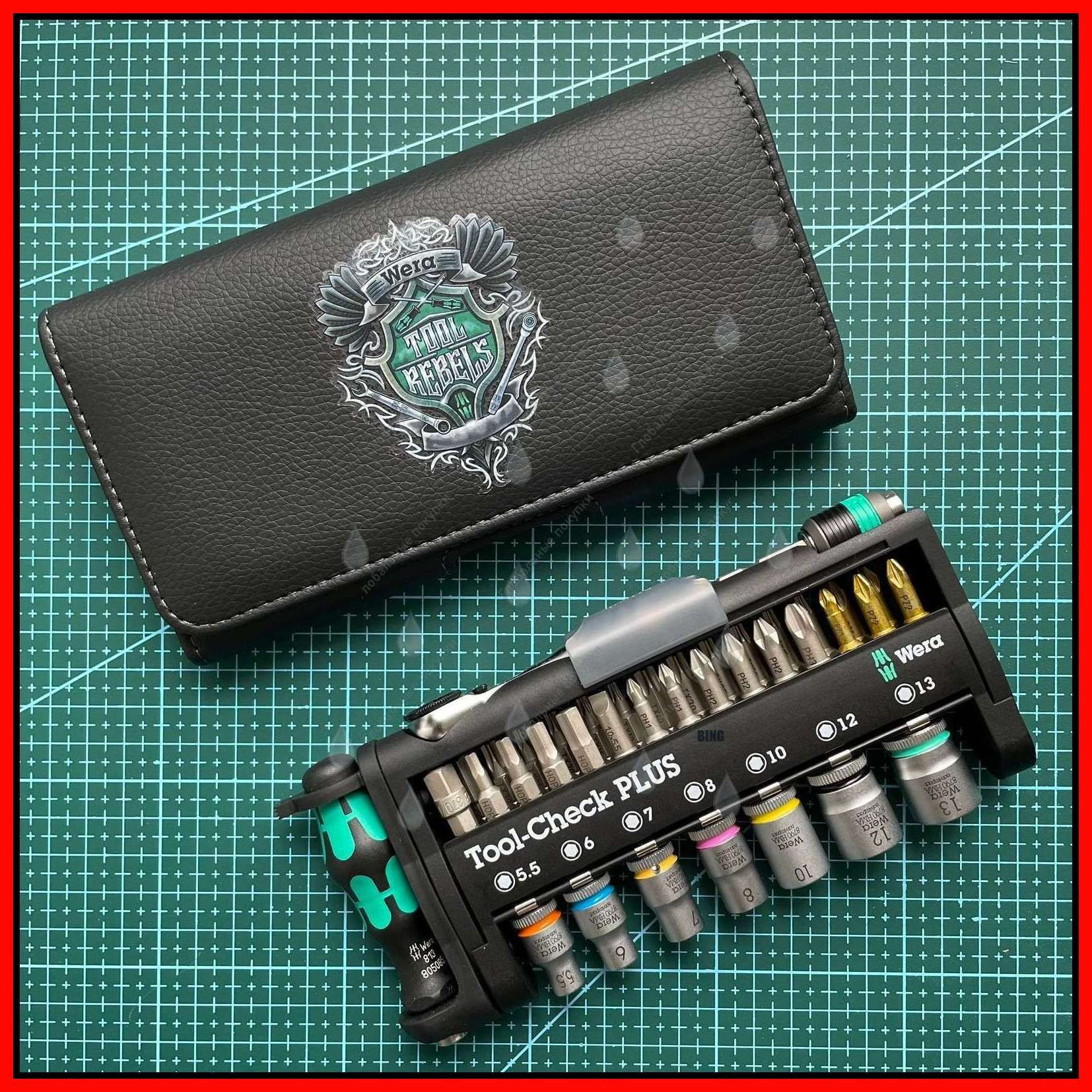Wera Tool-Check PLUS 8001 A + Сумка для инструментов, 05056490001, мини-трещотка с битами и торцевыми головками, набор 39 предметов