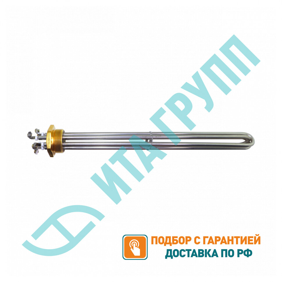 Блок-тэн RDT 6000W(2000x3) из нержавеющей стали, D48, G1 1/2"(М48х2), L430мм, 220V для Protherm, 482430