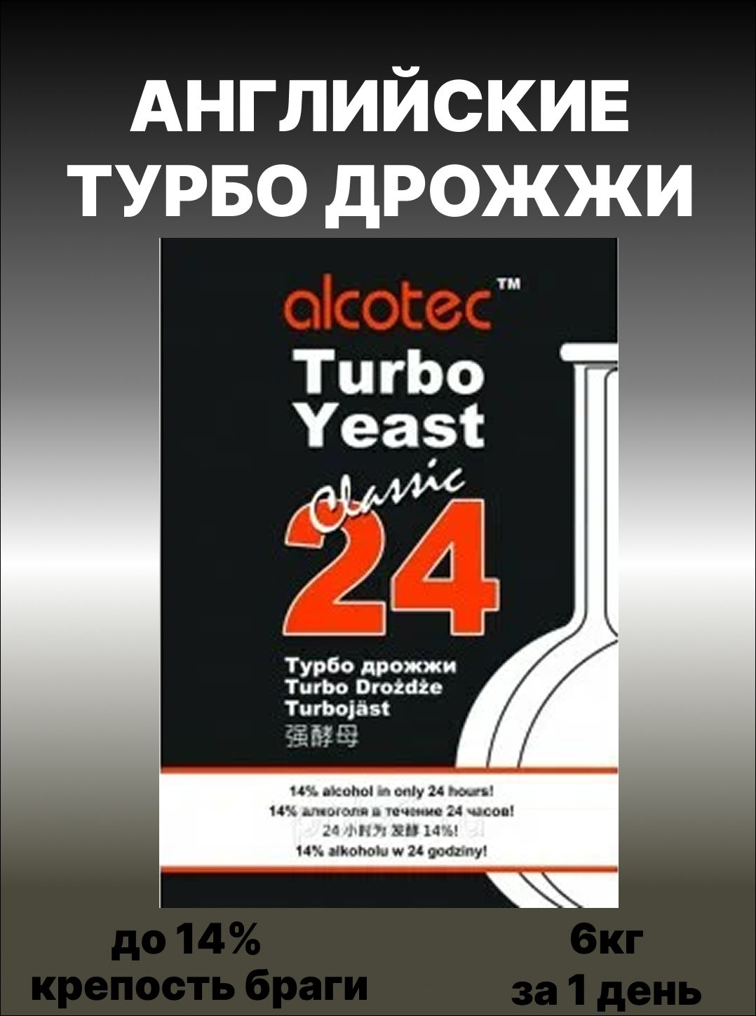 Турбо дрожжи Alcotec 24 Classic 175гр