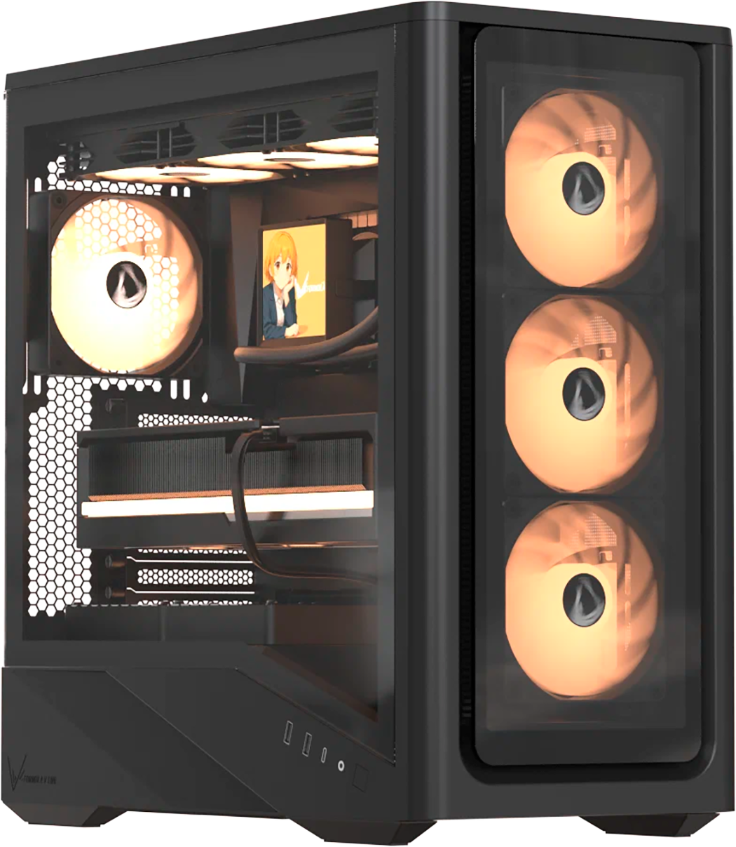 Корпус для компьютера FORMULA Air Power G9 DUO PA Black, ATX, без БП
