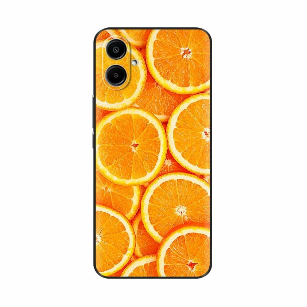 Чехол для Samsung A07 4G с красивым цветком, защитный силиконовый чехол для Оранжевый, 00026
