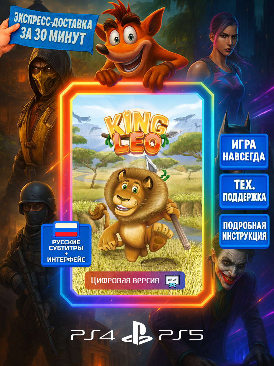 King Leo PS4/PS5 | Моментальная доставка | Русские субтитры и интерфейс | Боевики