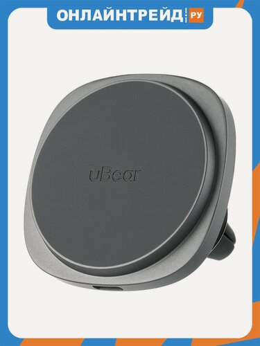 Изображение товара Беспроводное автомобильное зарядное устройство Ubear WL18GR15-ADM Way, совместимое с Qi2 и MagSafe, серый