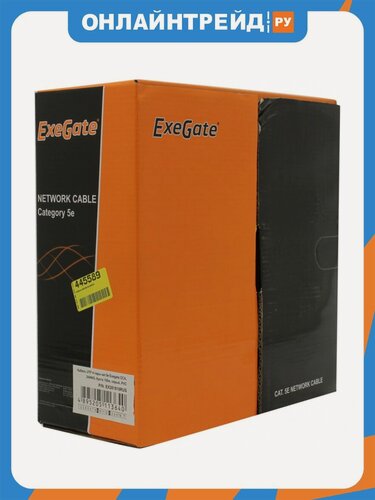 Изображение товара Кабель Exegate EX281816RUS UTP 4 пары кат.5e CCA, 24AWG, бухта 100м, серый, PVC