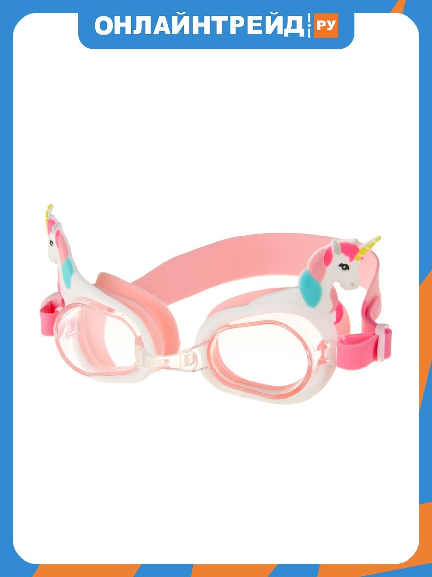 Очки для плавания детские Torres Fun Kids, SW-32524PK, прозрачные линзы, розовая оправа