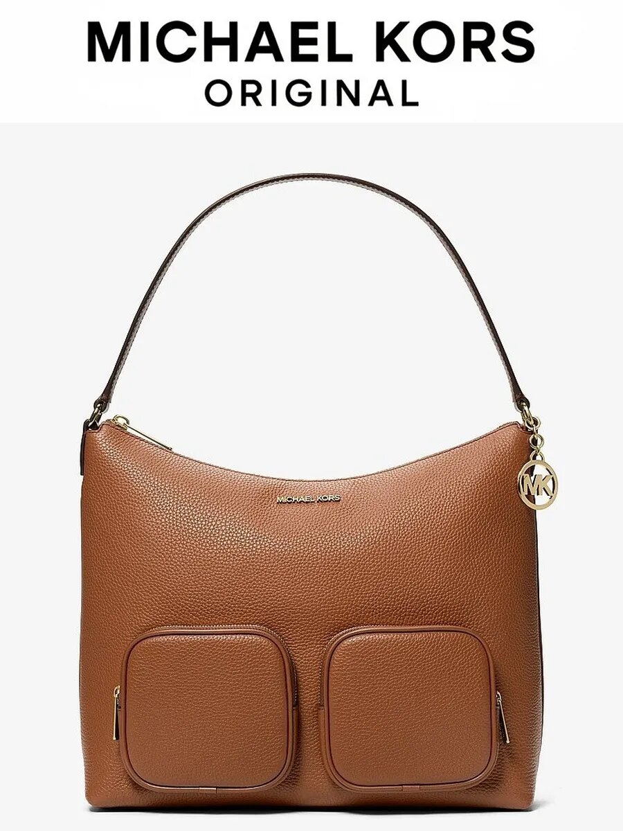Сумка MICHAEL KORS Merritt Large Pebbled Leather Cargo Shoulder Bag 