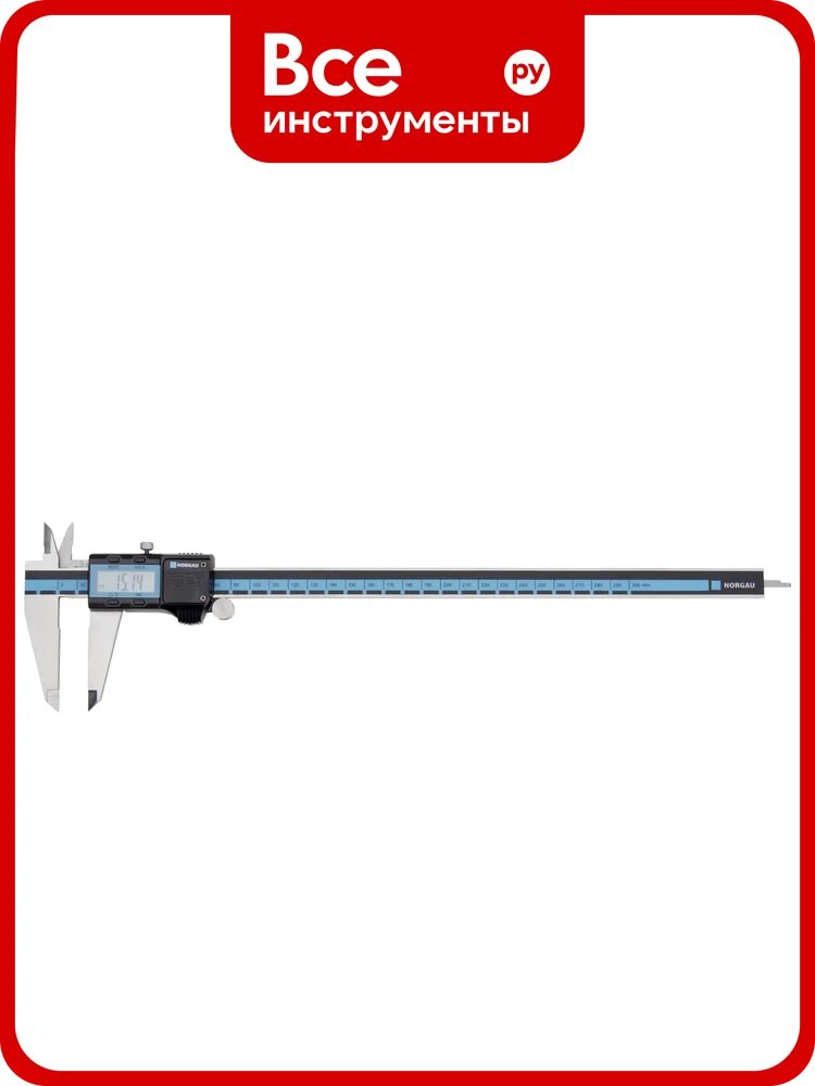 Штангенциркуль цифровой NORGAU 0-300 мм, 0,01 мм, IP67, тип NCDZ-3001 040052030