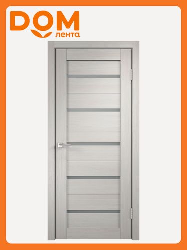 Изображение товара Межкомнатная дверь 60х200 см остекленная экошпон, дуб белый VD018600