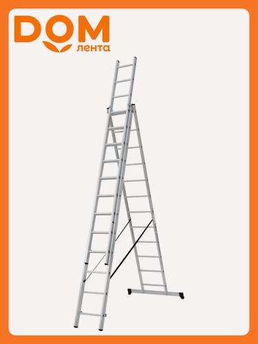 Изображение товара Лестница алюминиевая Новая Высота NV1230 3 секции 36 ступеней 828 см