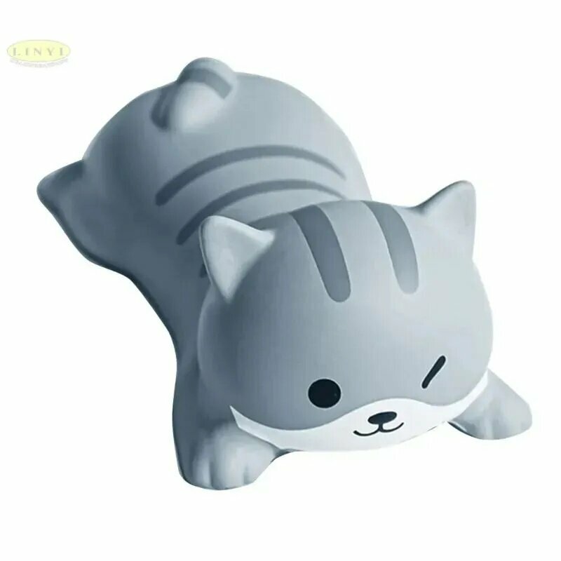 Декомпрессионный коврик для мыши, коврик для запястья-серый кот Cat