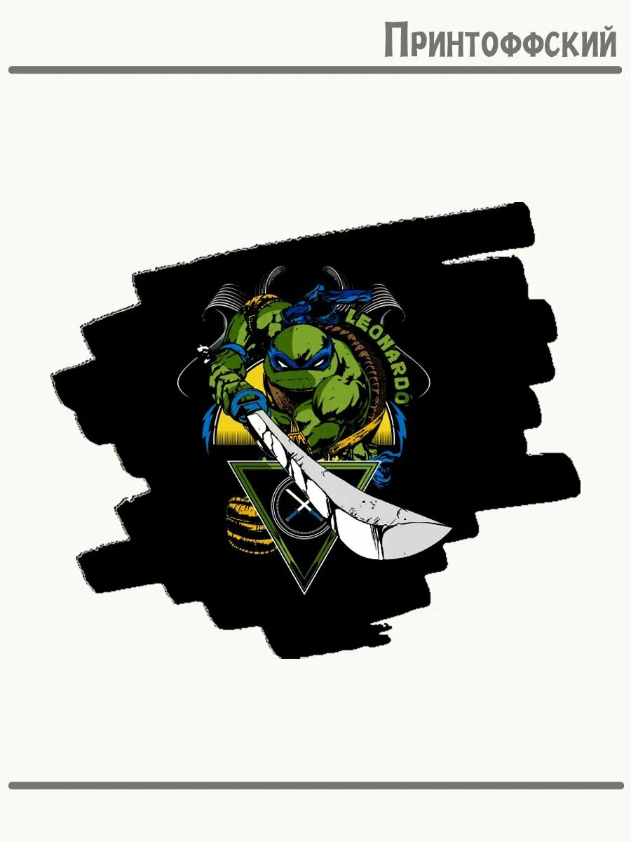 Термонаклейка для одежды и аксессуаров DTF-печать tmnt leo posters черепашки ниндзя