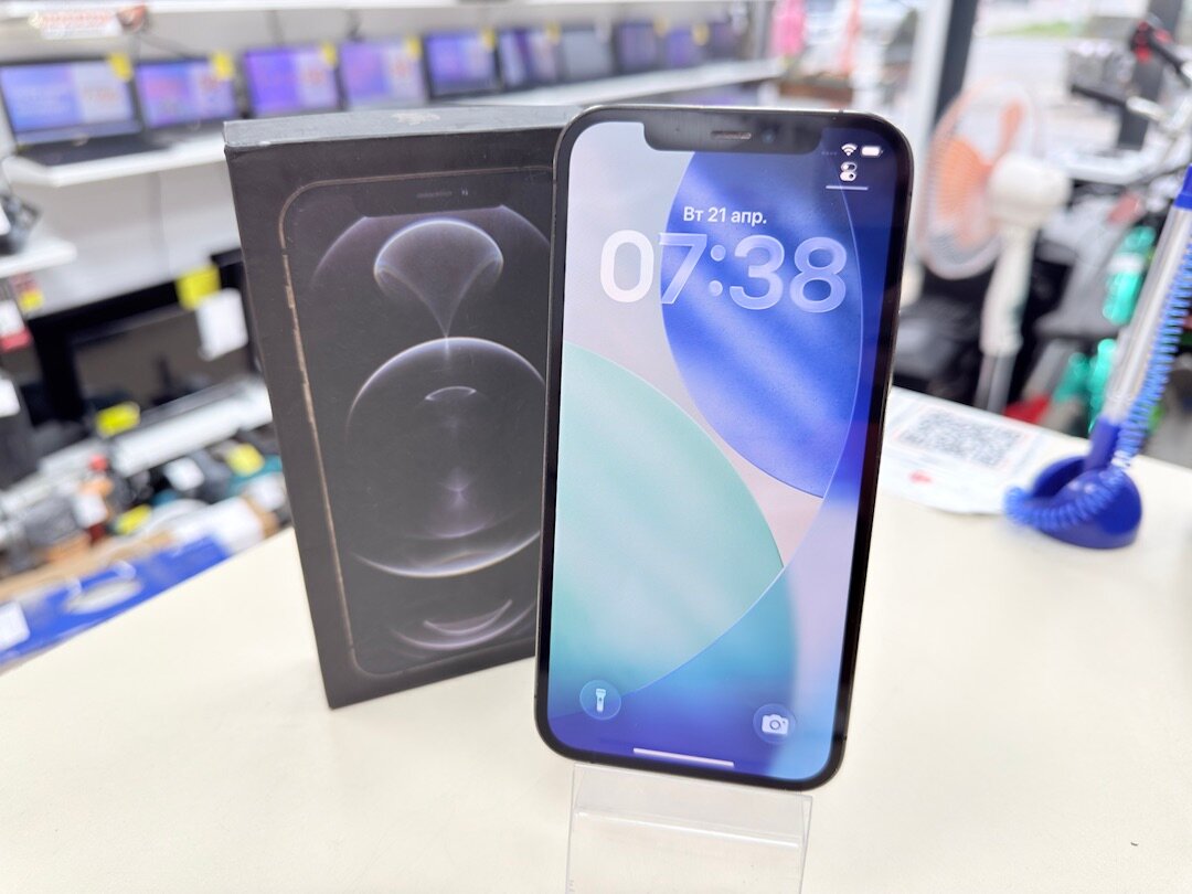 Смартфон Apple iPhone 12 Pro 128 ГБ RU, nano SIM+eSIM, графитовый