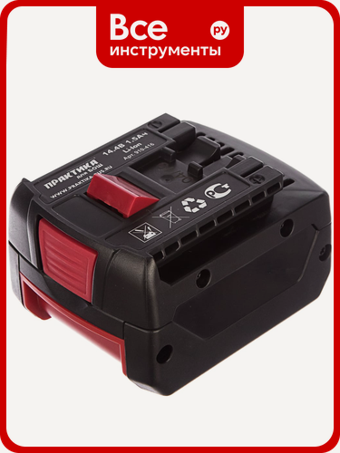 Изображение товара Аккумулятор для BOSCH 14.4 В, 1.5 Ач, Li-ION, блистер ПРАКТИКА 910-416 литий‑ионный слайдер для электроинструментов