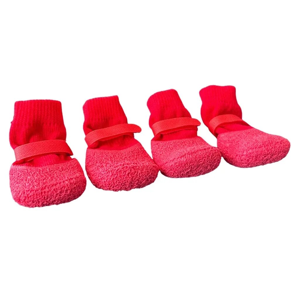 Комплект из 4 шт. ботинок для собак Red-L