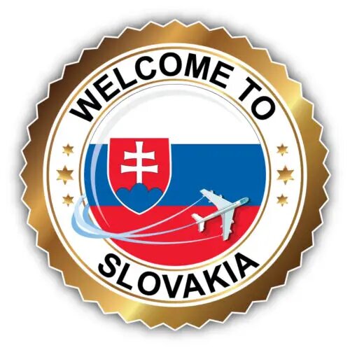 Наклейка с флагом Словакии Slovakia 7 Reflective decal