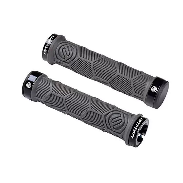 FIFTY-FIFTY 5050 MTB Резиновая ручка для руля, Серая, Двойная блокировка 1-го поколения для горных велосипедов