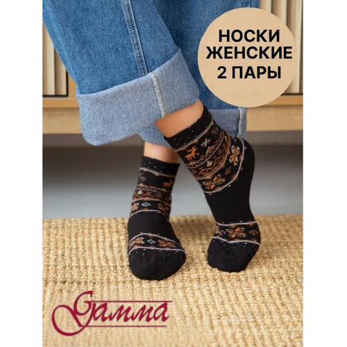 фото Носки гамма, 2 пары, размер 25-27(40-41), черный