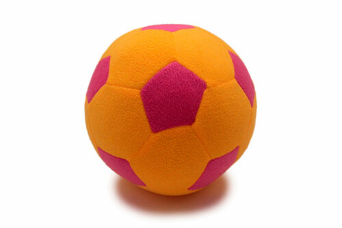 Мягкая игрушка Magic Bear Toys Мяч цвет желтый/розовый диаметр 23 см