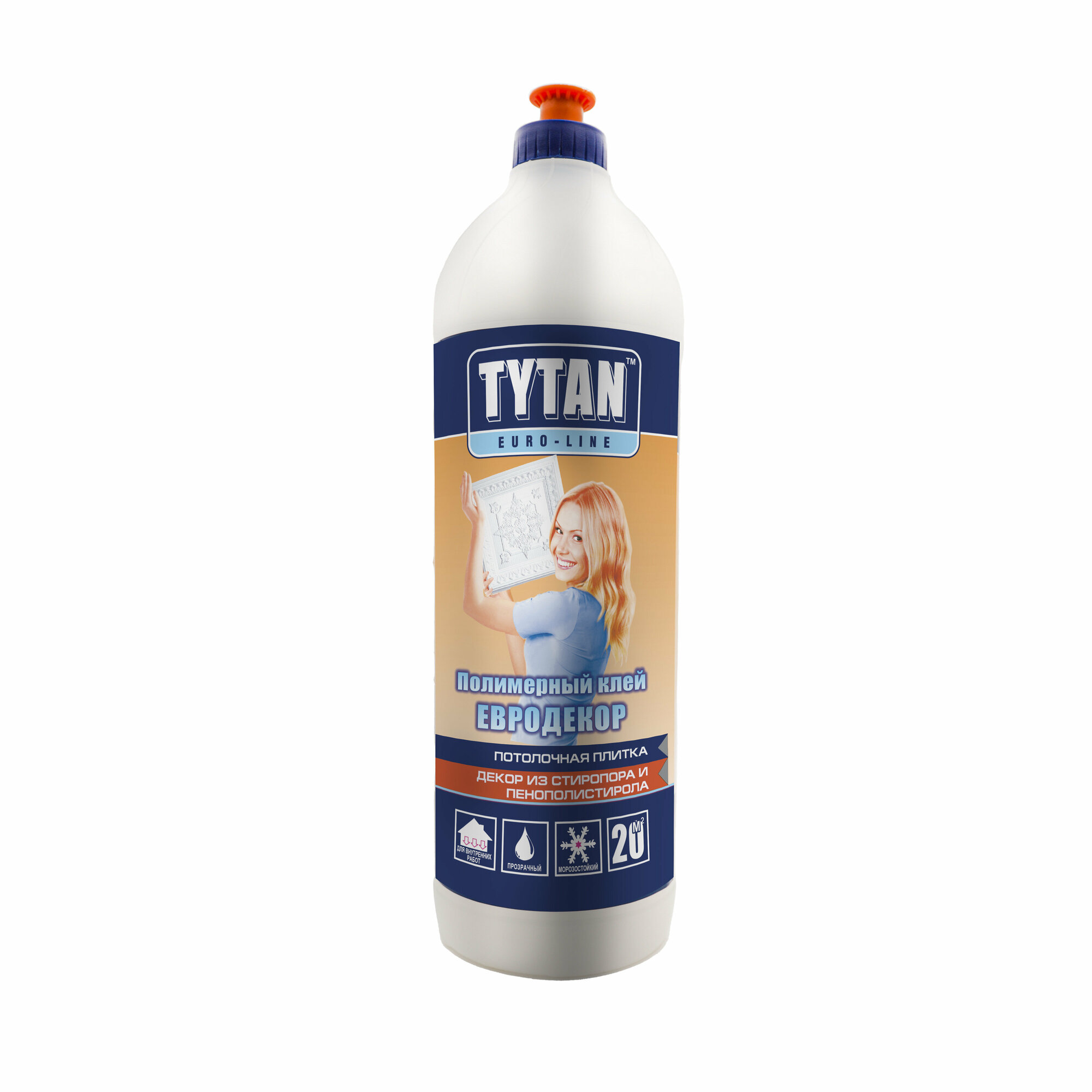 TYTAN EURO-LINE евродекор клей полимерный для изделий из полистирола, прозрачный (1000мл)