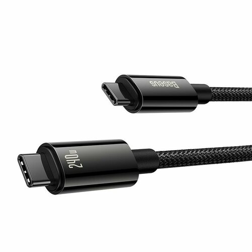 Сетевой кабель Baseus Tungsten Gold Fast Charging Data Cable Type-C to Type-C 240W 3m Black (CAWJ040201)