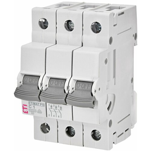 Автоматический модульный выключатель ETIMAT P10 3p C 1A (10kA)270131103