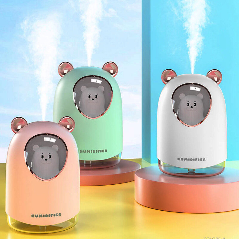 Увлажнитель воздуха для дома настольный Humidifier К5, зелёный медвежонок - фотография № 4