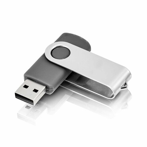 USB флешка, USB flash-накопитель, Флешка Twist, 128 МB, серая, арт. F01 USB 2.0