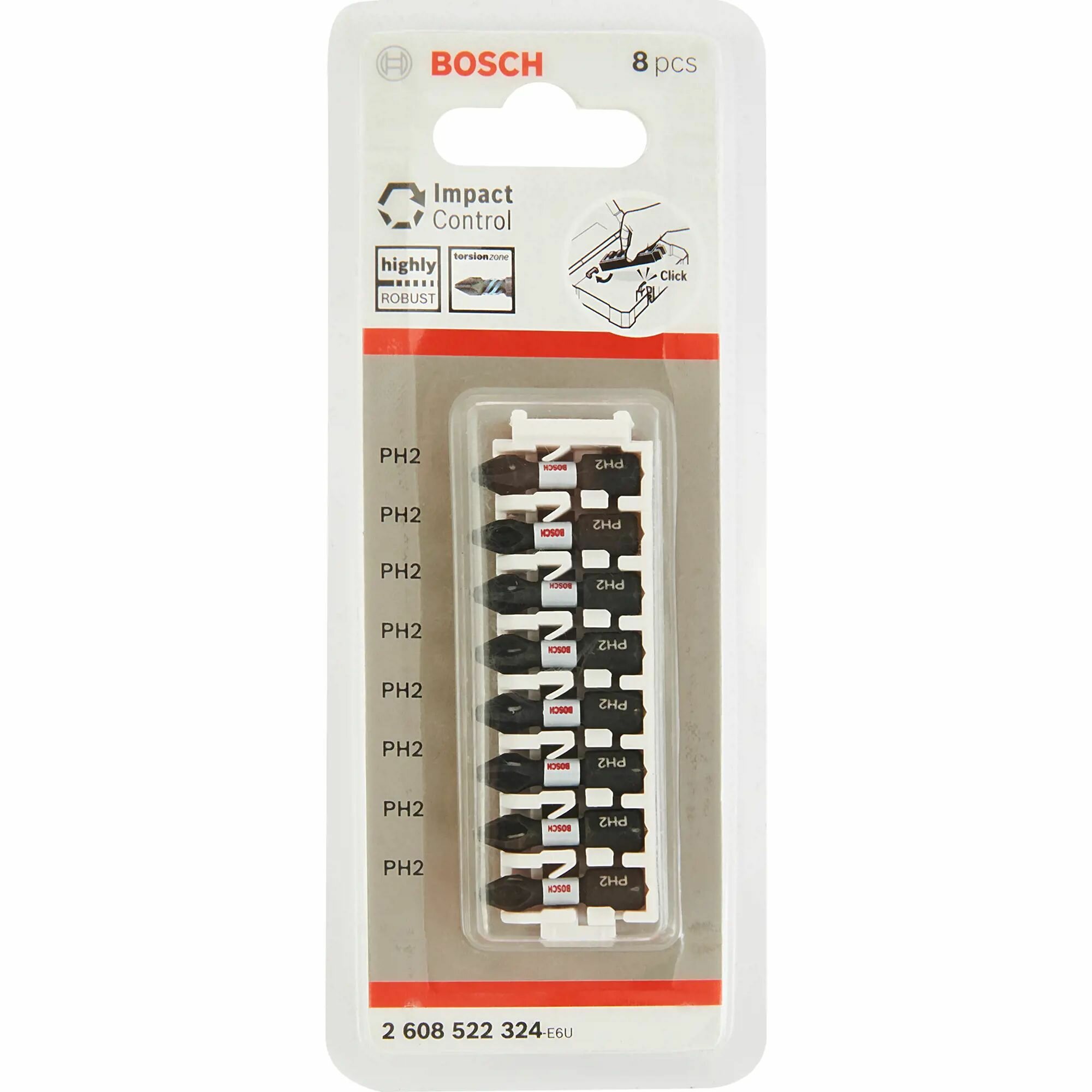 Биты ударные Impact Control (PH2: 25 мм) 8 шт. Bosch 2608522324 15613303 - фотография № 8