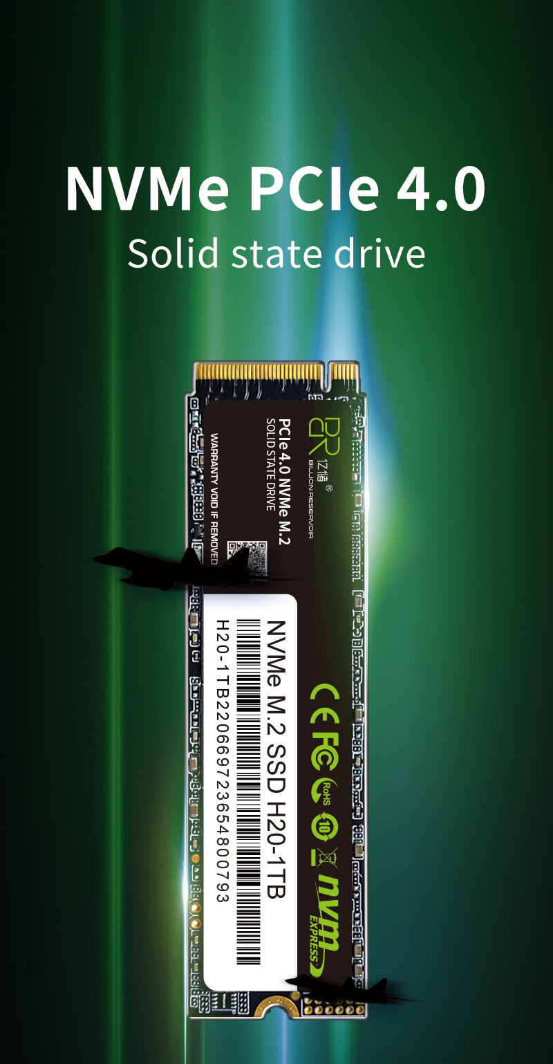 1 ТБ Внутренний SSD диск Billion Reservoir NVMe M2 PCI-E 40x4 (H20-1TB)