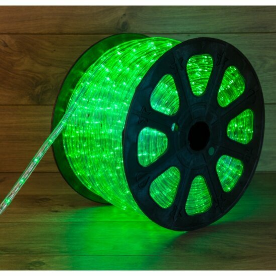Светодиодный шнур Neon-night Дюралайт 100 м, диам. 13 мм, 30 диодов/метр, зеленое свечение