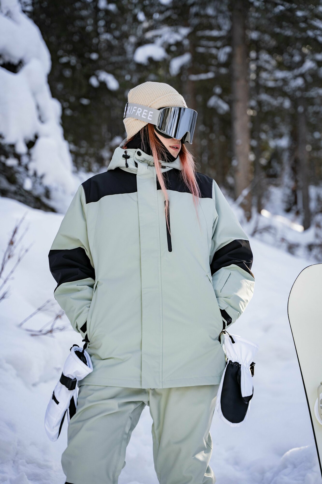 Куртка горнолыжная Skifree Осень-зима 2023, размер L, зелёный