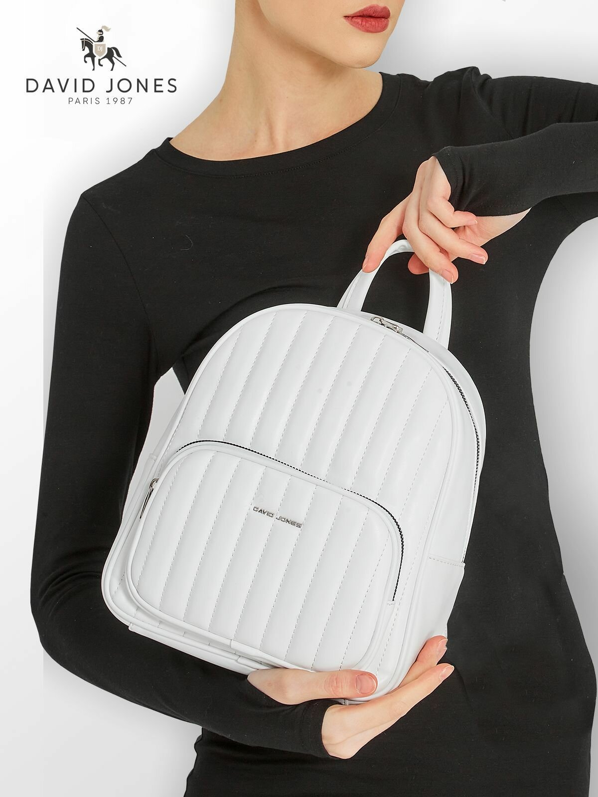 фото Рюкзак женский городской David Jones 6919-3 Сумка рюкзак маленький для девочки, подростка. Сумка-рюкзак через плечо подростковый, спортивный, дорожный, офисный, повседневный