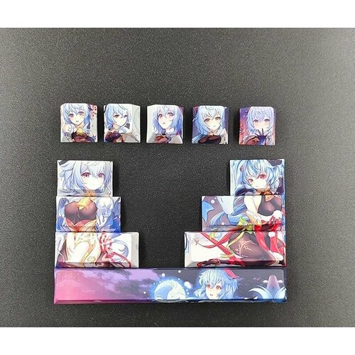 Кейкапы Японское аниме 12 шт 127 keys pbt keycap dye sublimation mda profile heavy industry personalized keycaps is for cherry mx switch mechanical keyboard